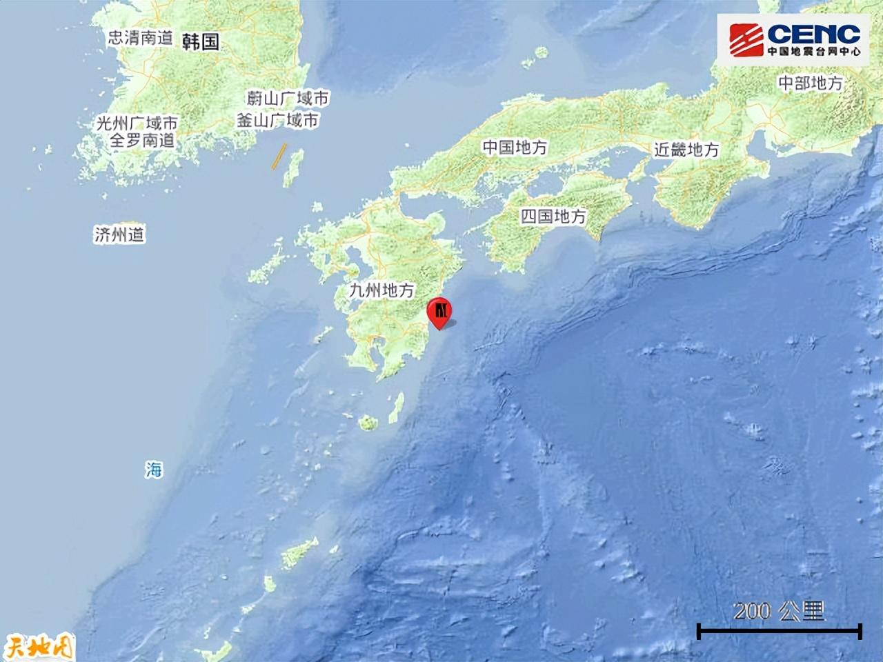 日本九州岛附近发生7.1级地震 震源深度30千米(图2)