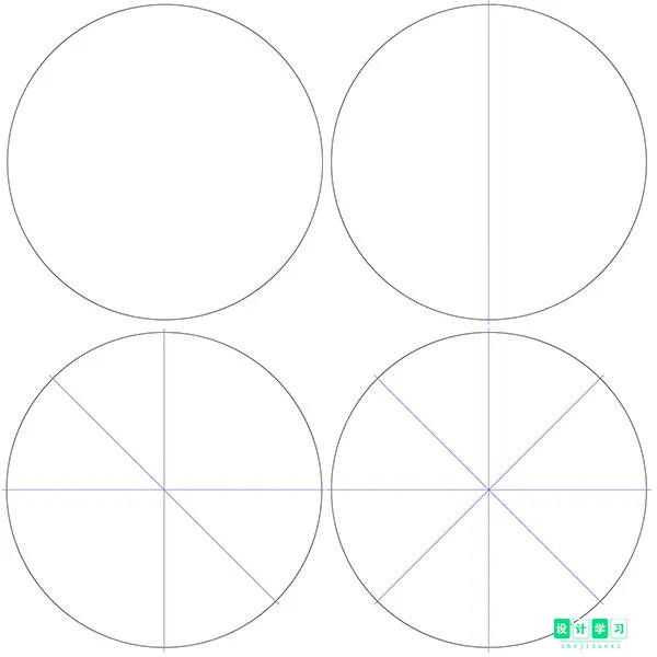 使用椭圆工具（L）画一个大圆圈