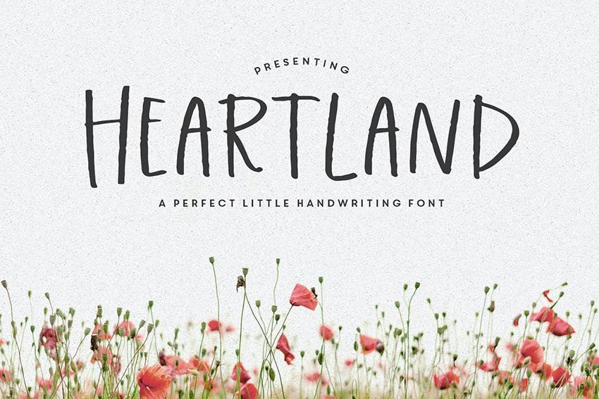 Heartland 手写脚本字体可在 Envato Elements 上使用。