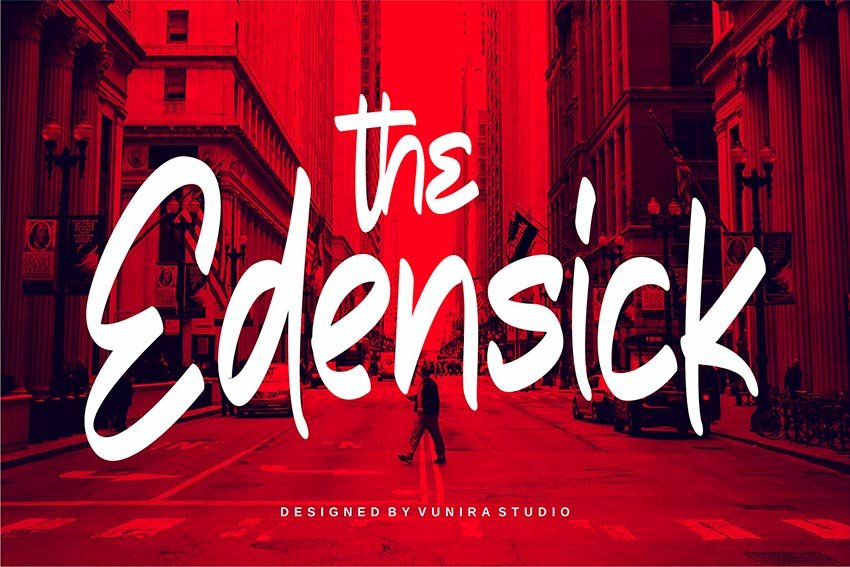 The Edensick：粗手写字体（OTF、TTF、WOFF）