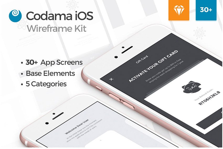 Codama iOS 线框 UI 套件