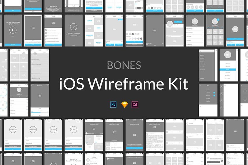 Bones iOS 线框套件