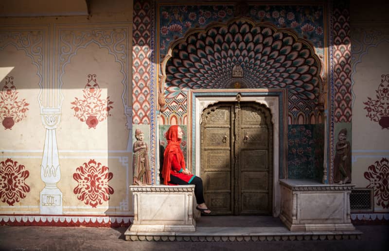 莲花门，斋浦尔城市宫殿，拉贾斯坦邦，Marina Pissarova，123RF。 